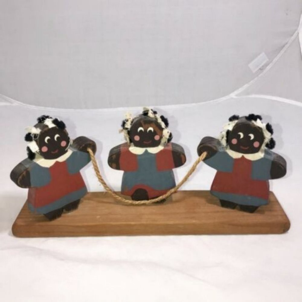 Vintage 1986 By Country Creations Wooden Folk Art Hand Painted American girl - Picture 12 of 12